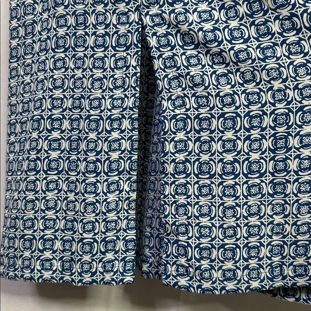 Max Studio Blue Geometric Long Sleeve Dress - Picture 5 of 11